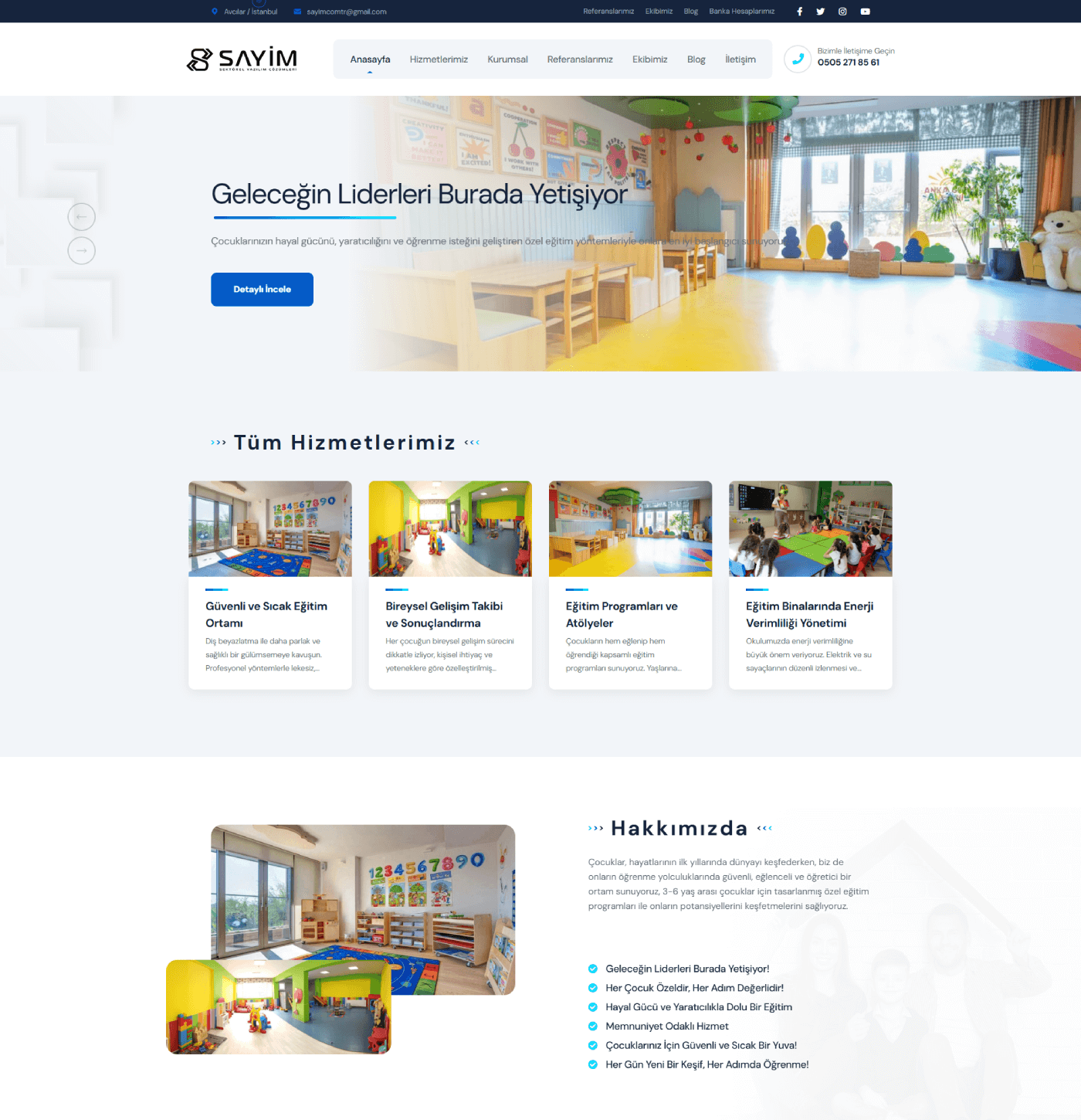 Kreş Temalı Kurumsal Yazılım