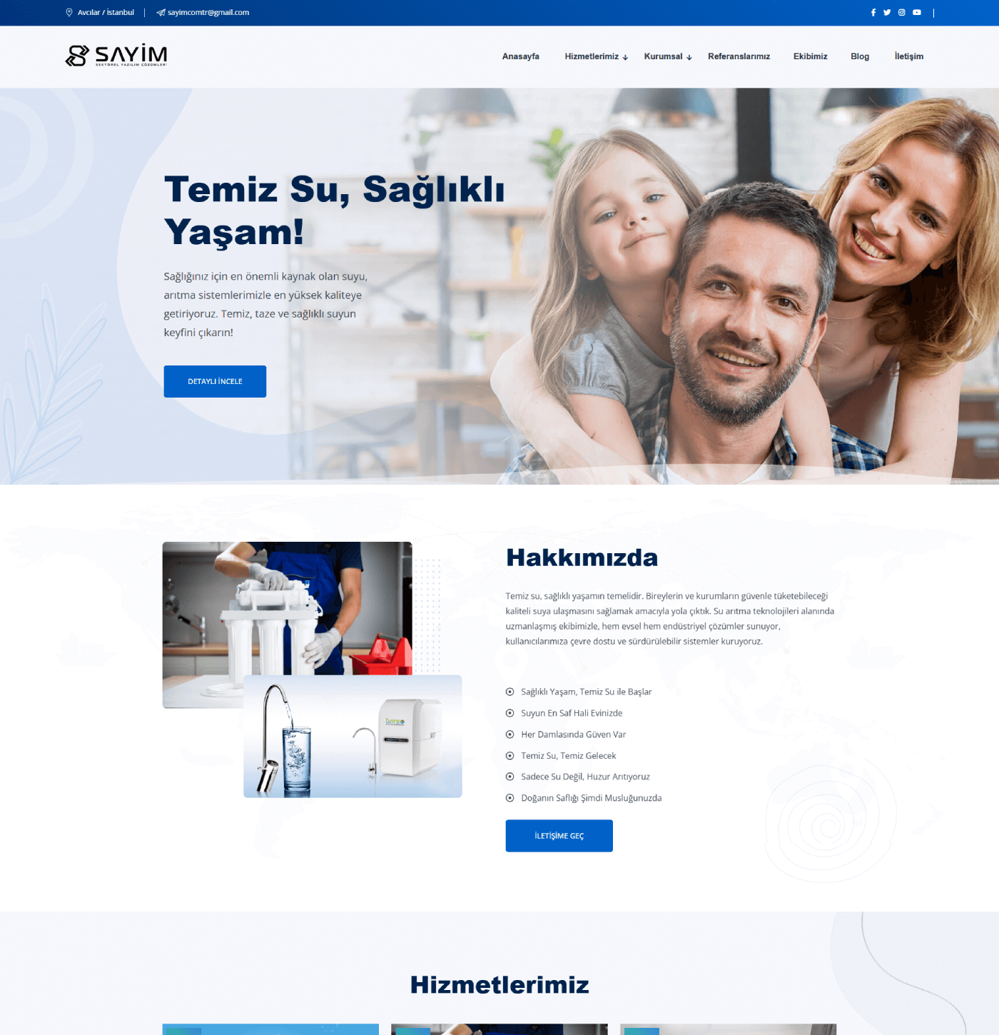 Su Arıtma Temalı Kurumsal Yazılım